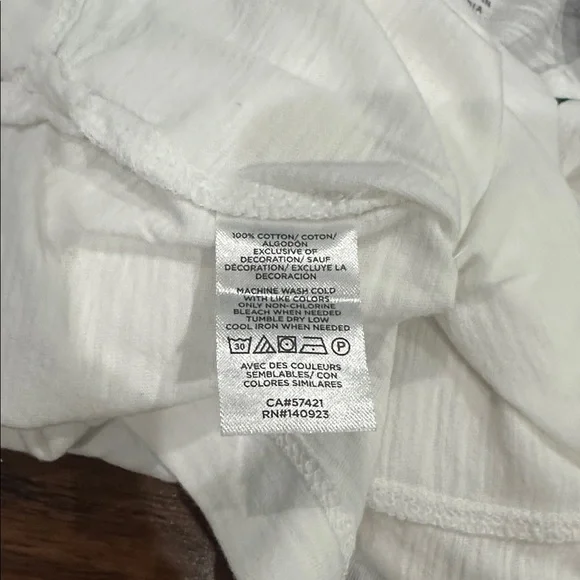 LOFT White New York Logo Short Sleeve T-Shirt Size S - Picture 5 of 7